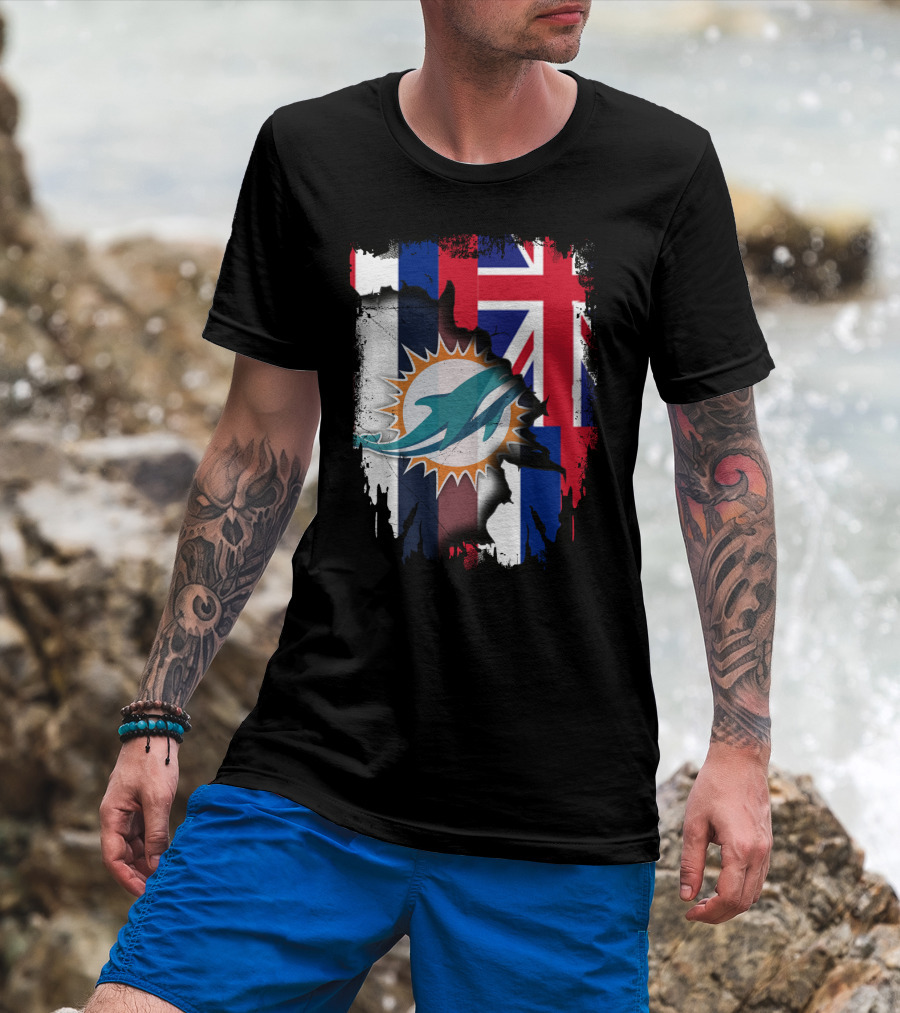 Hawaii Dolphins United Flag Fusion T-Shirt