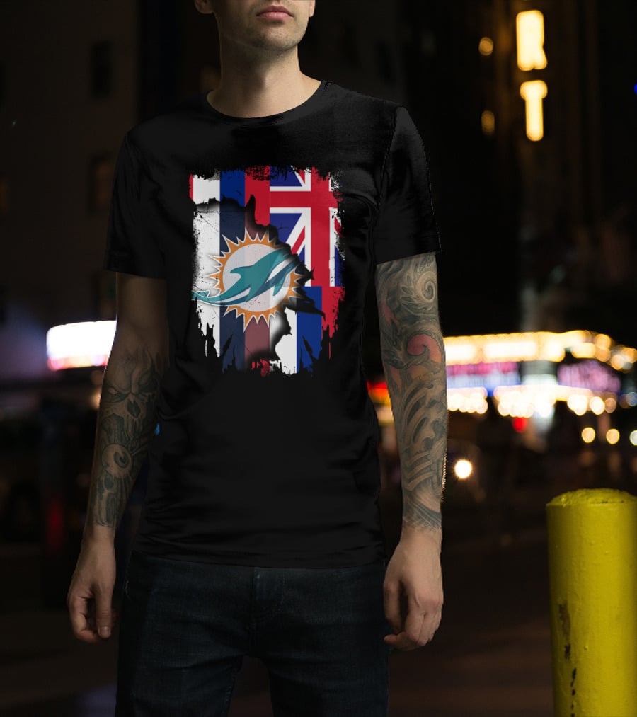 Hawaii Dolphins United Flag Fusion T-Shirt