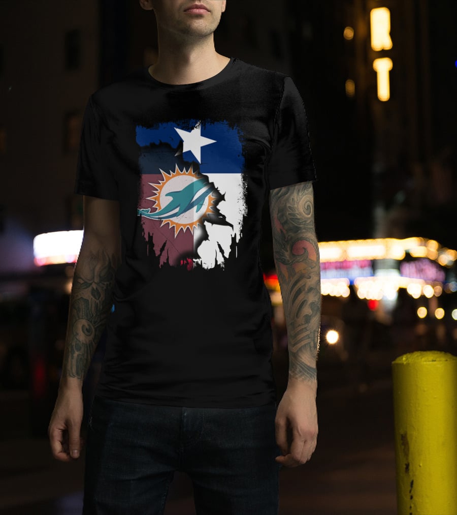 Texas Miami Dolphins Fusion T-Shirt