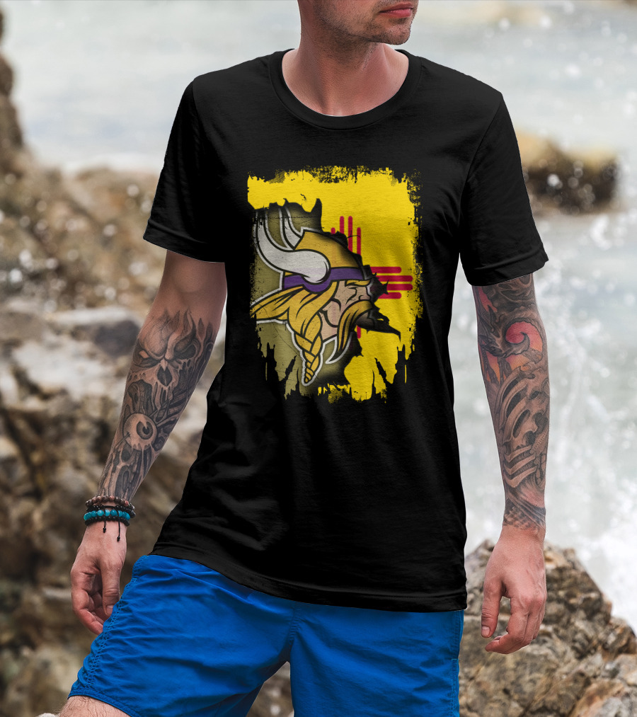New Mexico With Vikings And Zia T-Shirt