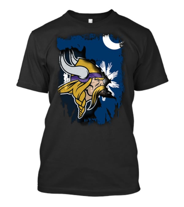 Together South Carolina Vikings Helmet And Palmetto Moon T-Shirt