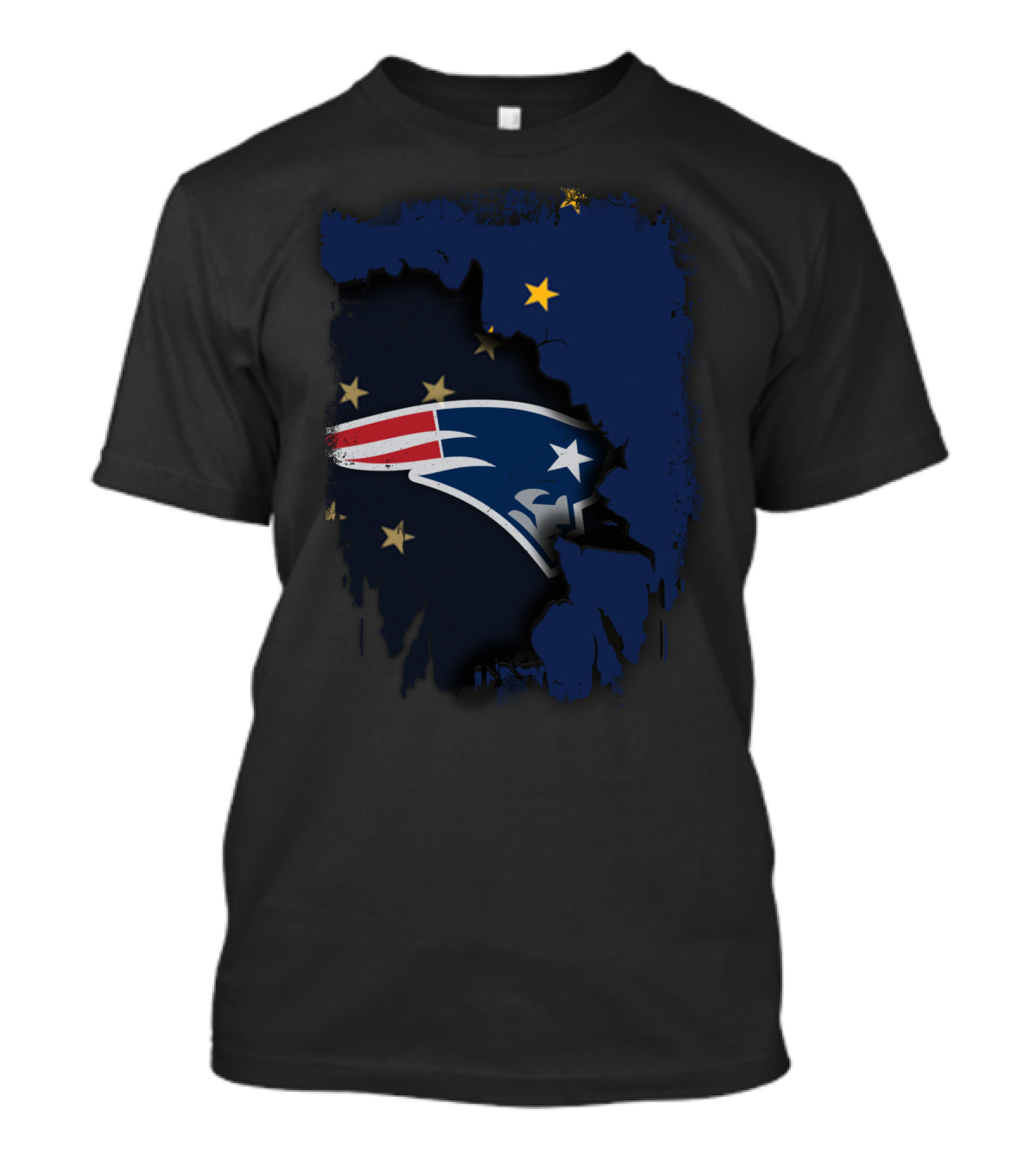 Together Alaska Map With New England Patriots Logo And Stars T-Shirt