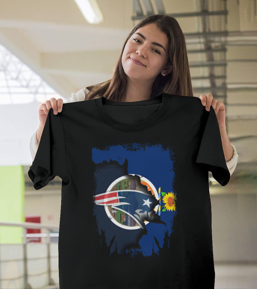 Together Kansas Patriots Sunflower Flag Map T-Shirt