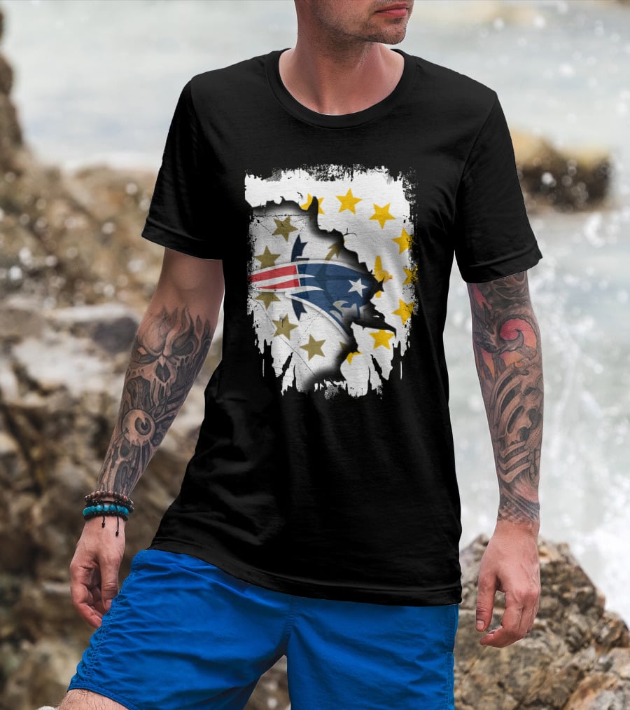 Together Rhode Island Patriots Star-Spangled Unity T-Shirt