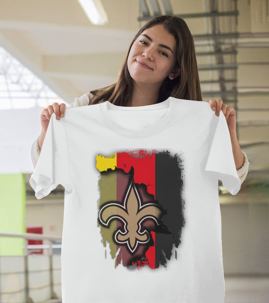 Germany Colors With Saints Fleur-de-Lis Emblem T-Shirt
