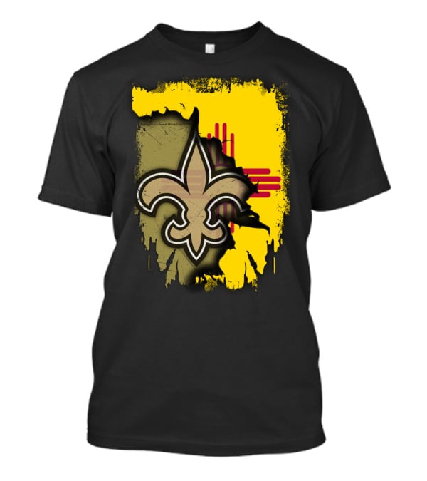 Together New Mexico With Saints Fleur-de-Lis And State Flag T-Shirt