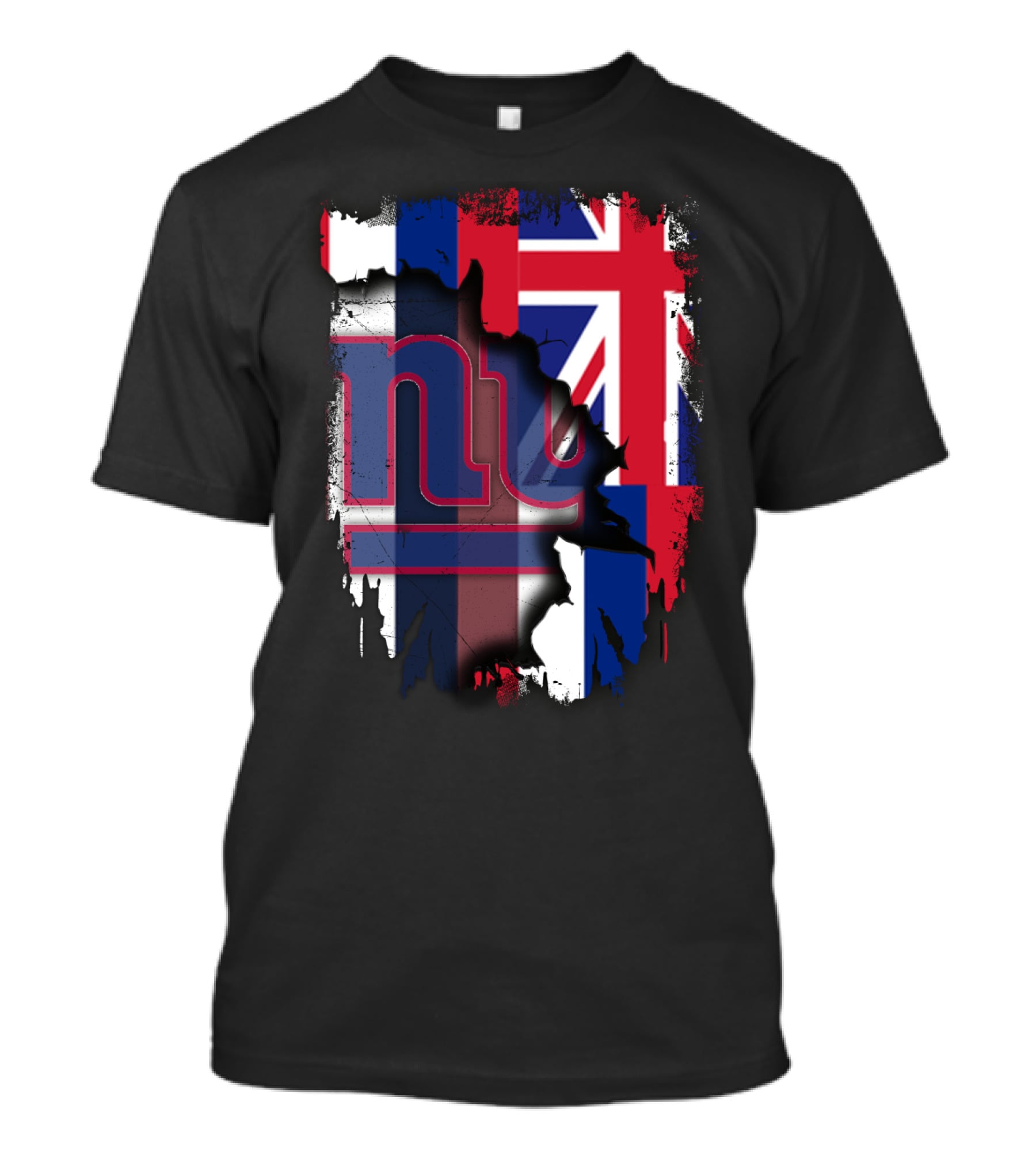 Giants Together Hawaii Fusion With Union Jack And NFL T-Shirt