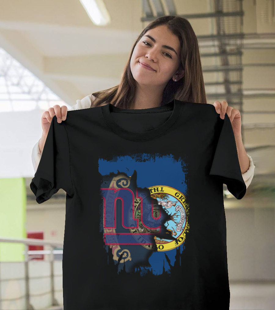 Together Idaho State Seal and New York Giants T-Shirt
