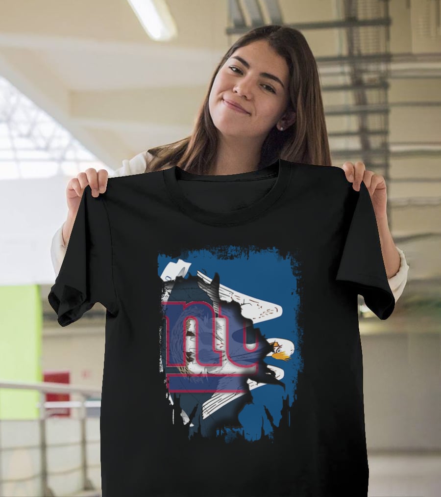 New York Giants Together Louisiana Eagles Collaboration T-Shirt