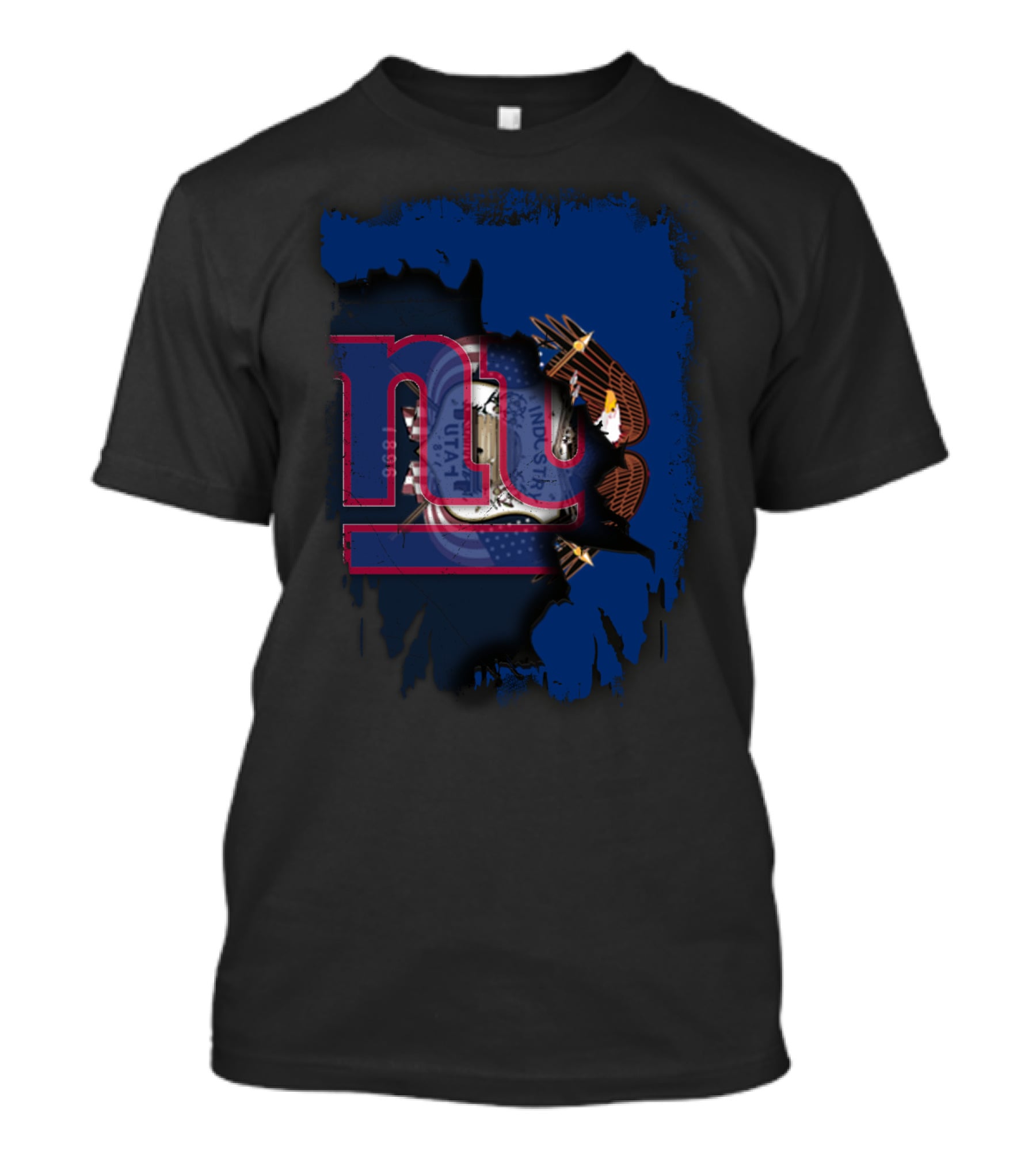 Together Utah NY Giants With American Flag Eagle T-Shirt