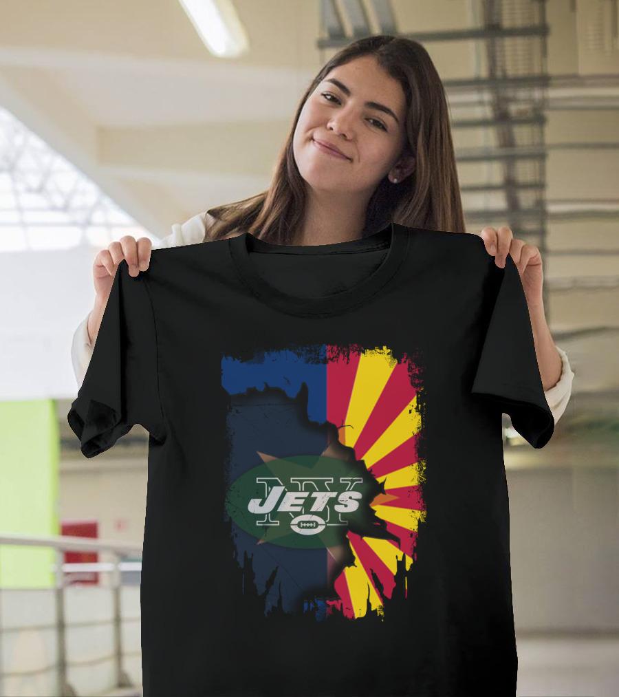 Arizona State Flag Merged with New York Jets T-Shirt