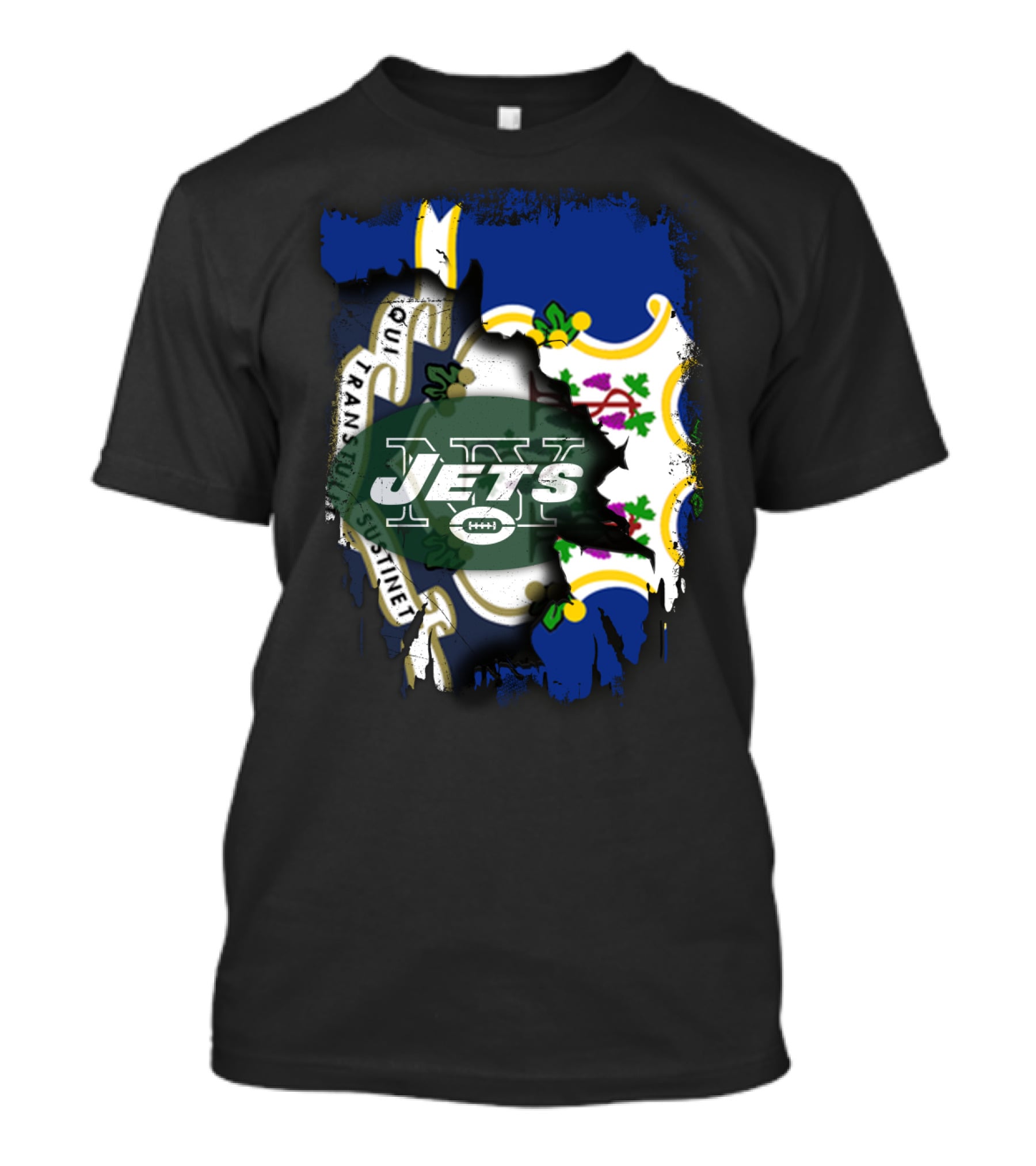 Connecticut Jets Together Flag Fusion T-Shirt