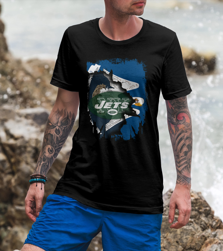 New York Jets Eagle Together Louisiana Fan T-Shirt