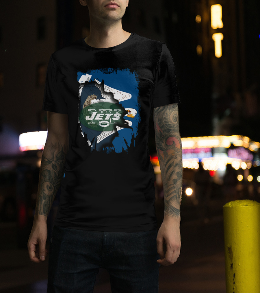 New York Jets Eagle Together Louisiana Fan T-Shirt