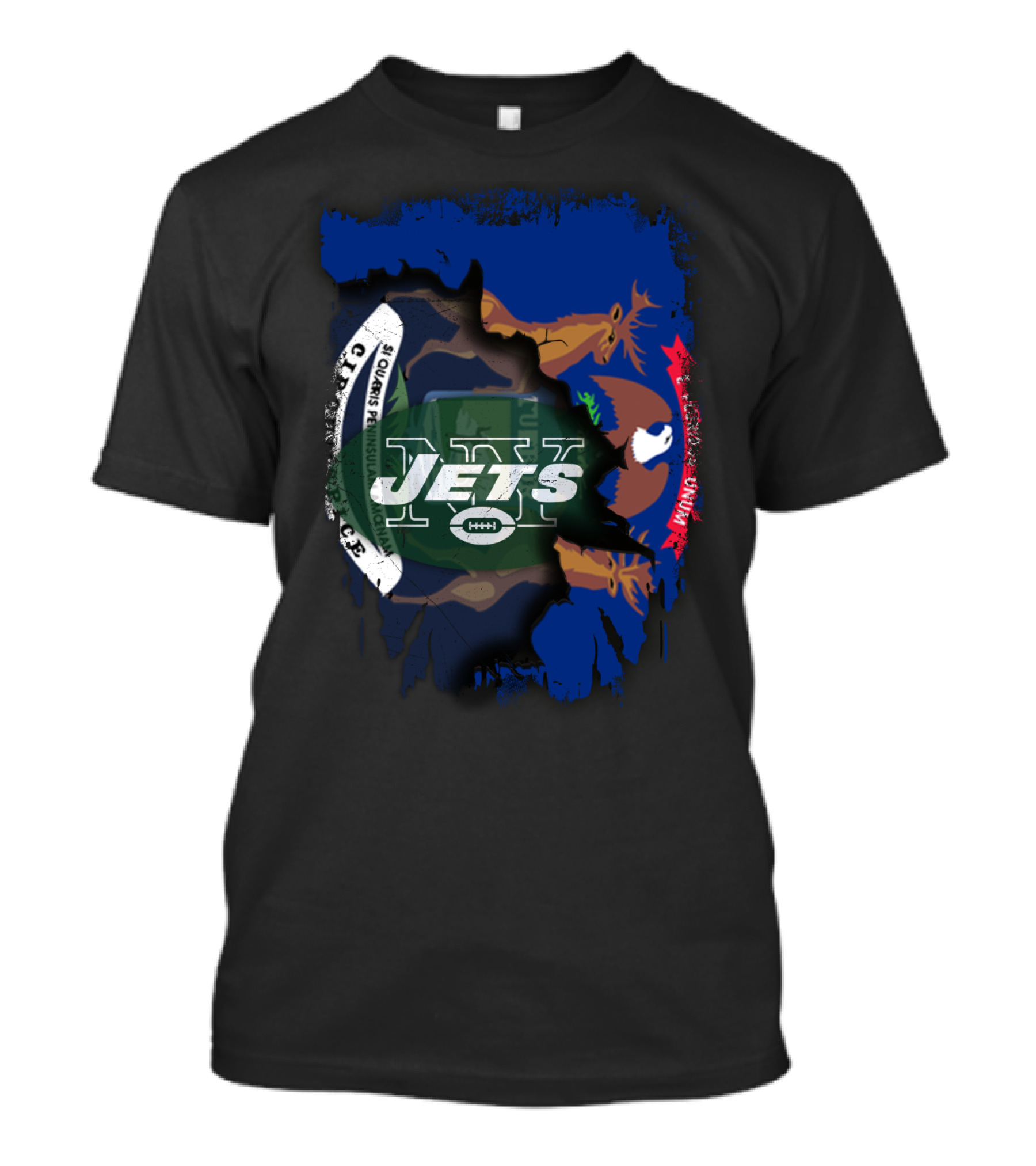 Michigan Together With Jets NFL Collaboration T-Shirt