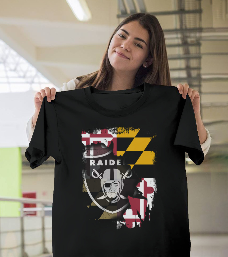Maryland Flag Raiders Helmet T-Shirt