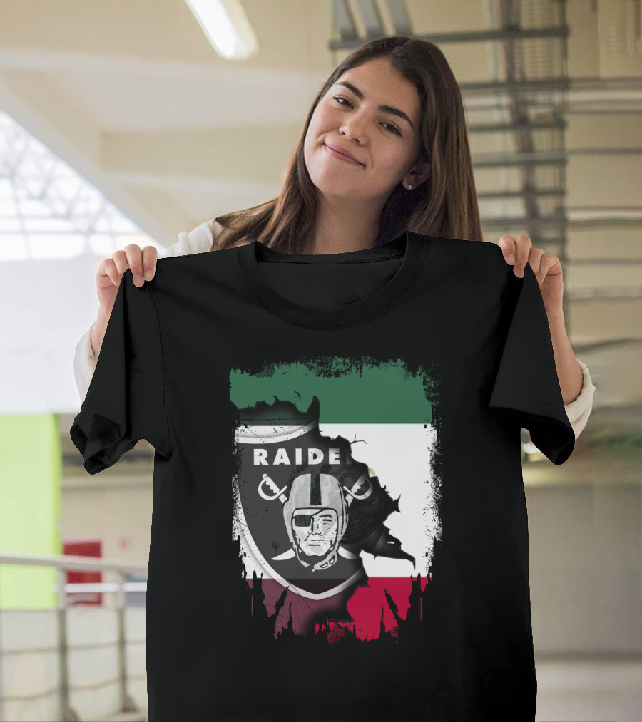Together Mexico Raiders Nation Flag Shield T-Shirt