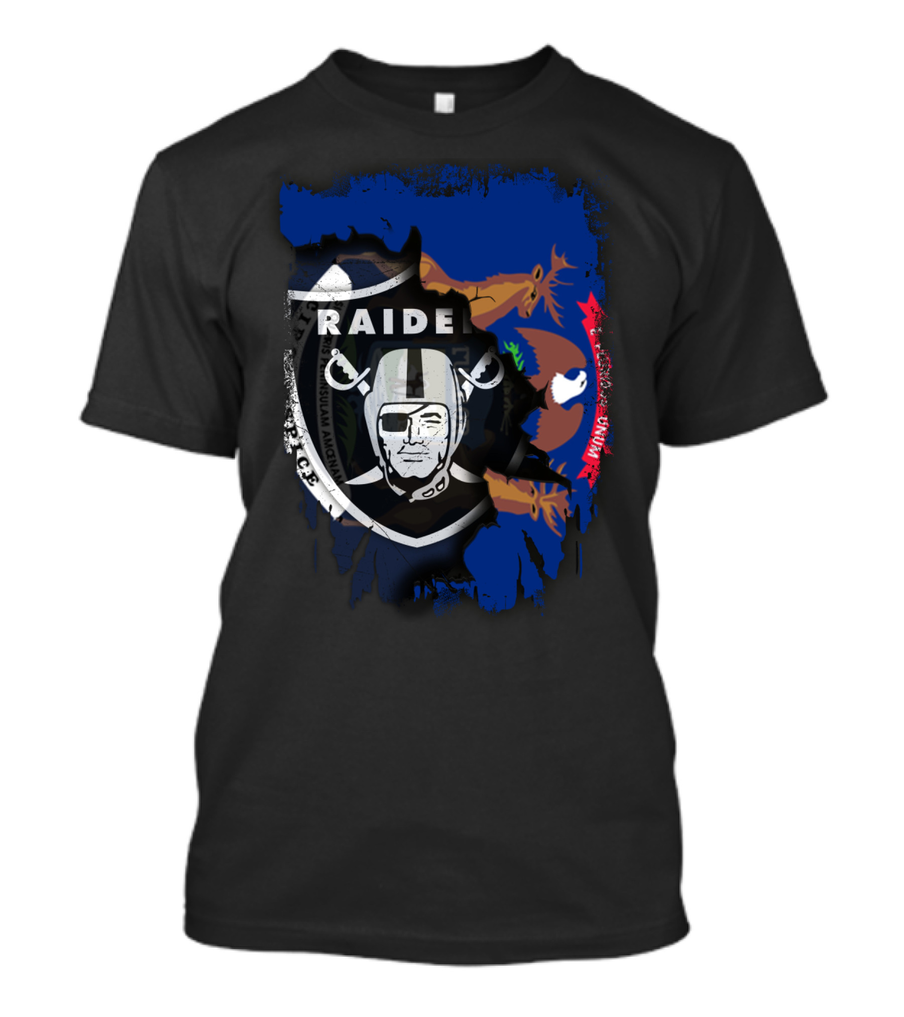 Michigan Raiders Together With State Flag And Iconic T-Shirt