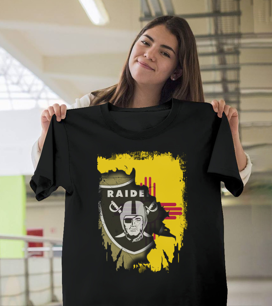 Raider Nation New Mexico Zia Symbol Fusion T-Shirt