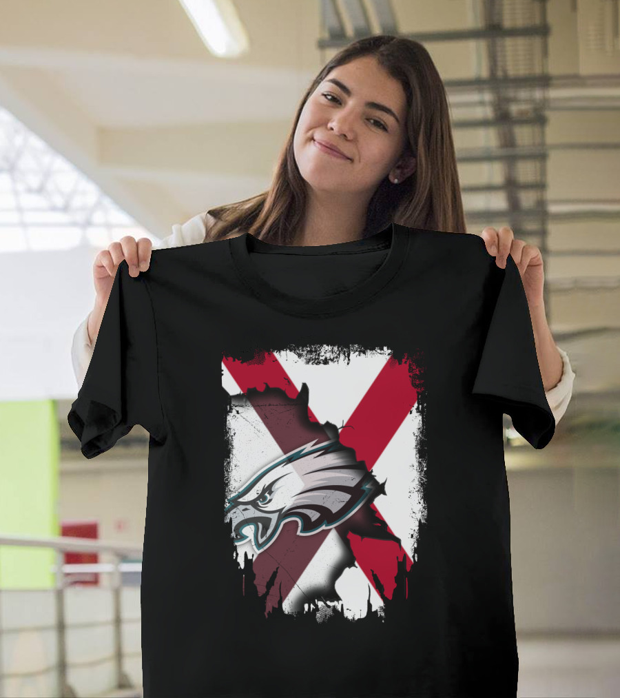 Together Alabama Eagles Flag Badge T-Shirt