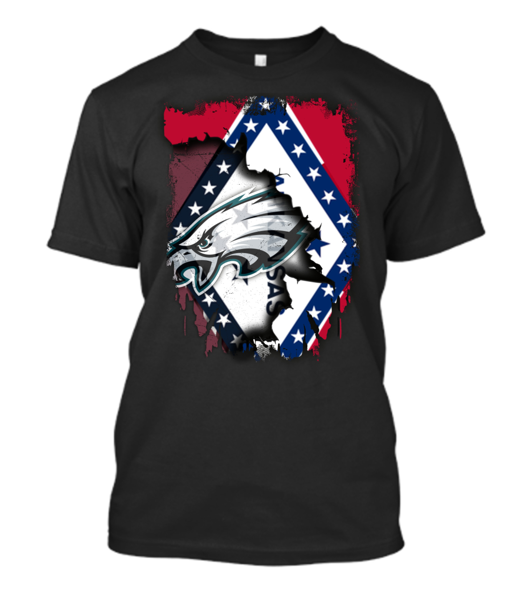 Together Arkansas Eagles Flag Fusion T-Shirt