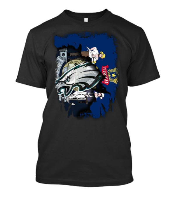 Maine Dirigo Flag Eagle Logo Fusion T-Shirt