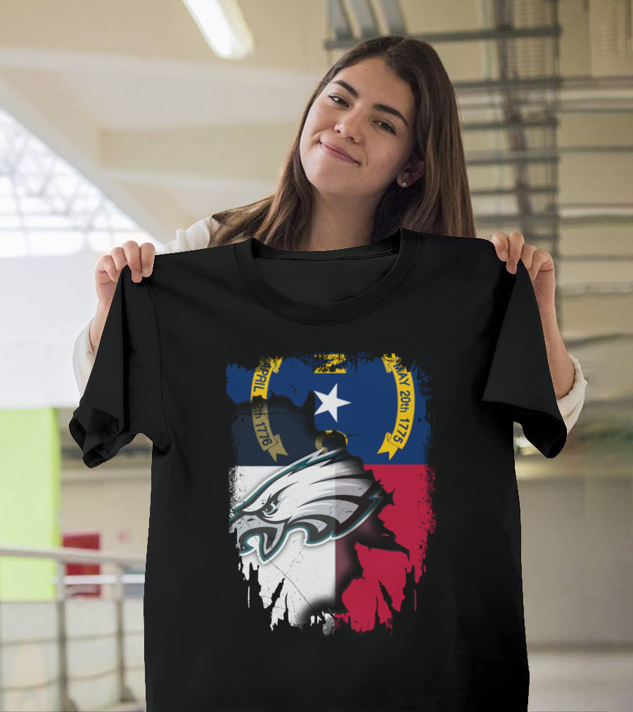 Together North Carolina Eagles Flag Fusion T-Shirt