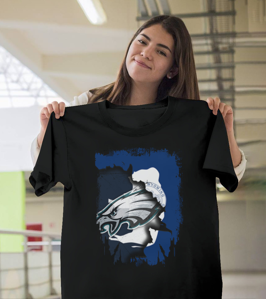 Wyoming Together Eagles Head T-Shirt