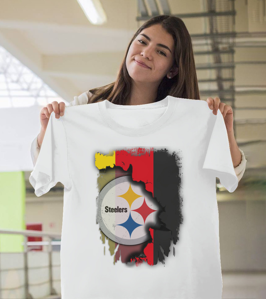 Germany Steelers Fusion With Flag And Logo Elements T-Shirt