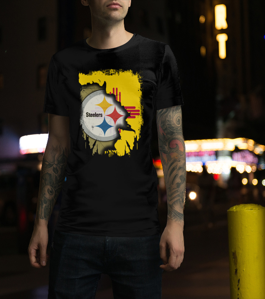 Steelers New Mexico Zia Symbol Fusion T-Shirt