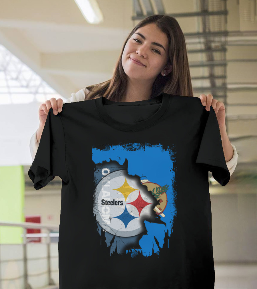 Steelers Oklahoma Pride Flag Fusion T-Shirt