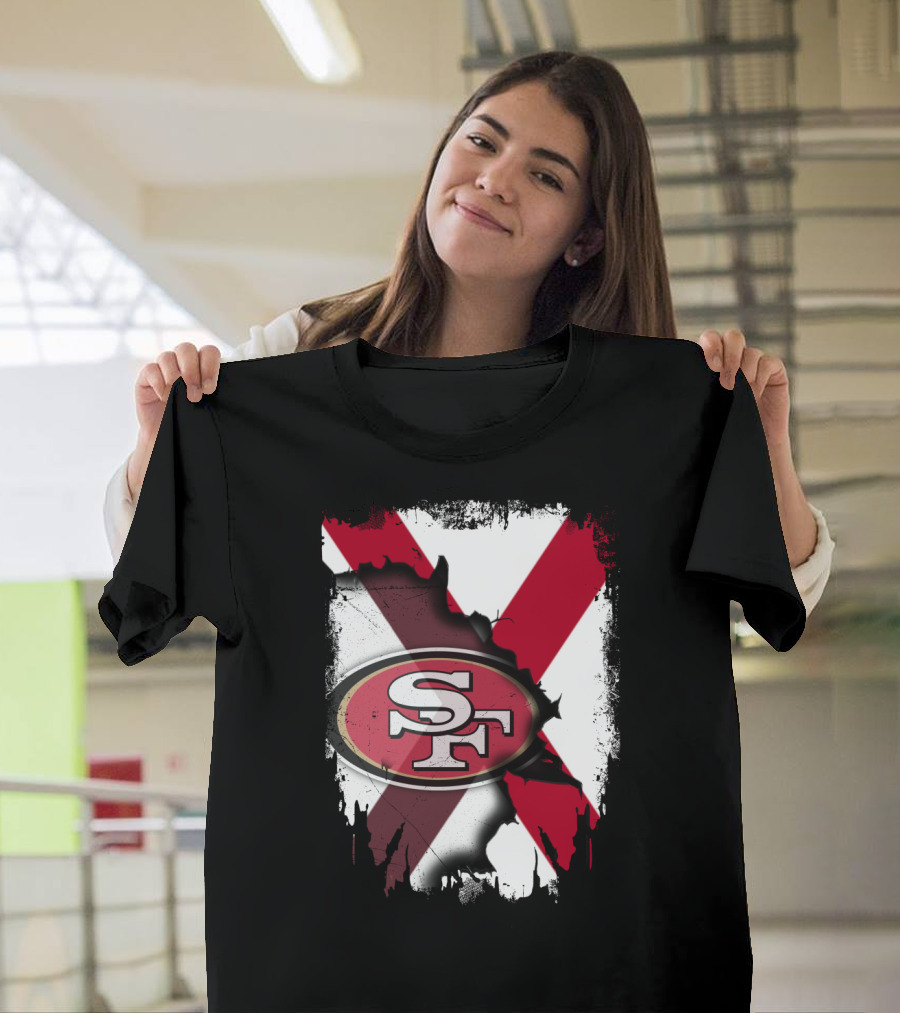 Alabama State Pride Meets 49ers Football Passion T-Shirt