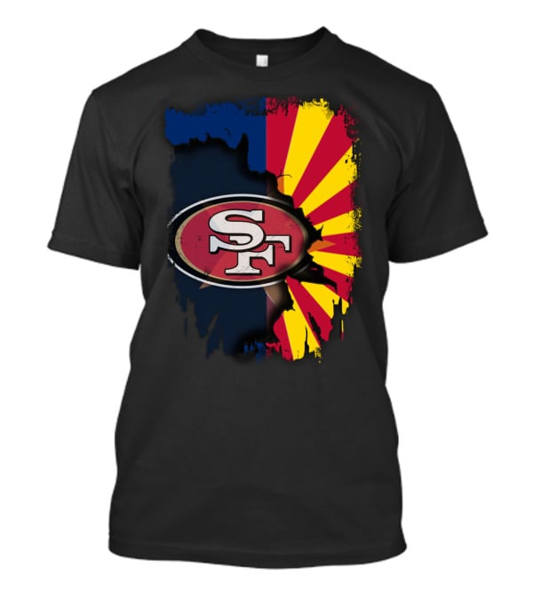 SF Arizona Flag Fusion Together 49ers T-Shirt