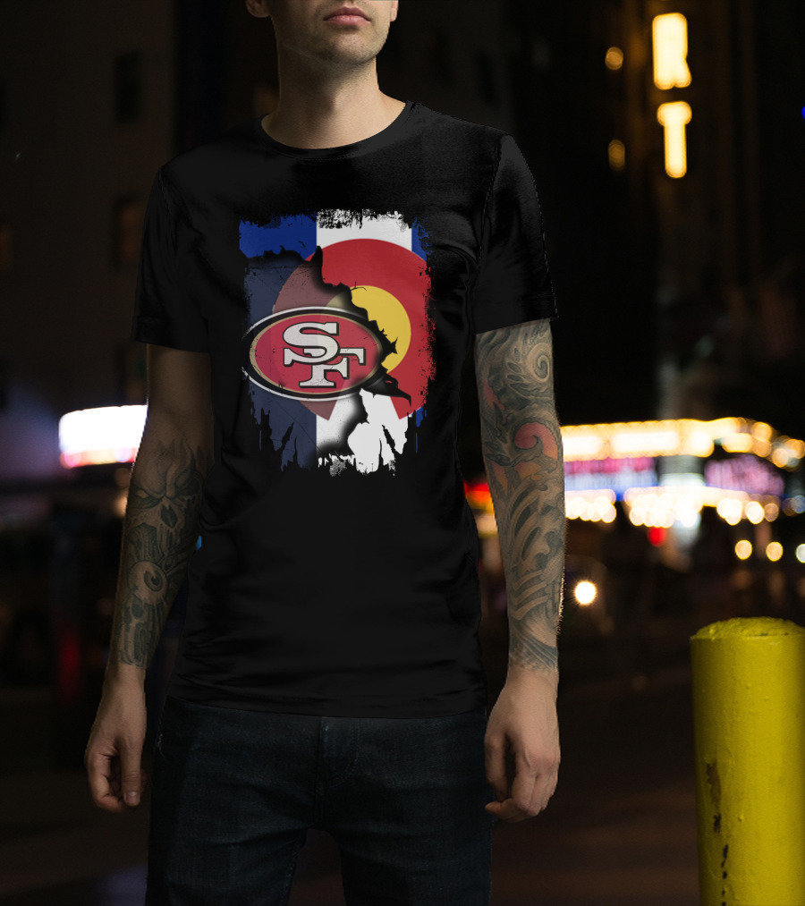 Colorado Flag With San Francisco 49ers T-Shirt