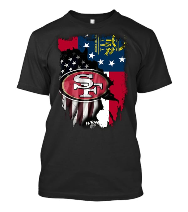 Together Georgia American Flag 49ers SF T-Shirt