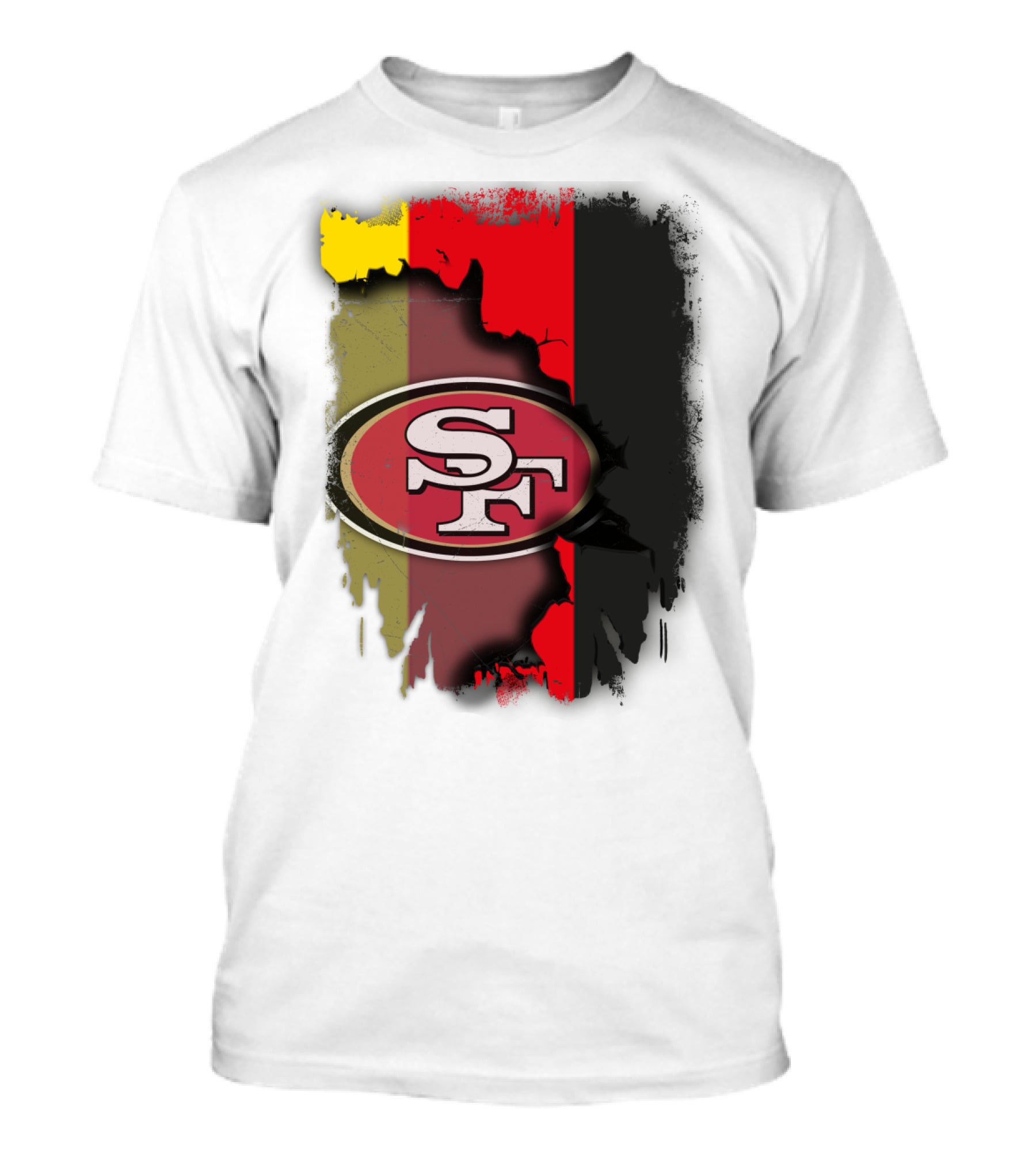 Germany Flag With San Francisco 49ers Logo Blend T-Shirt
