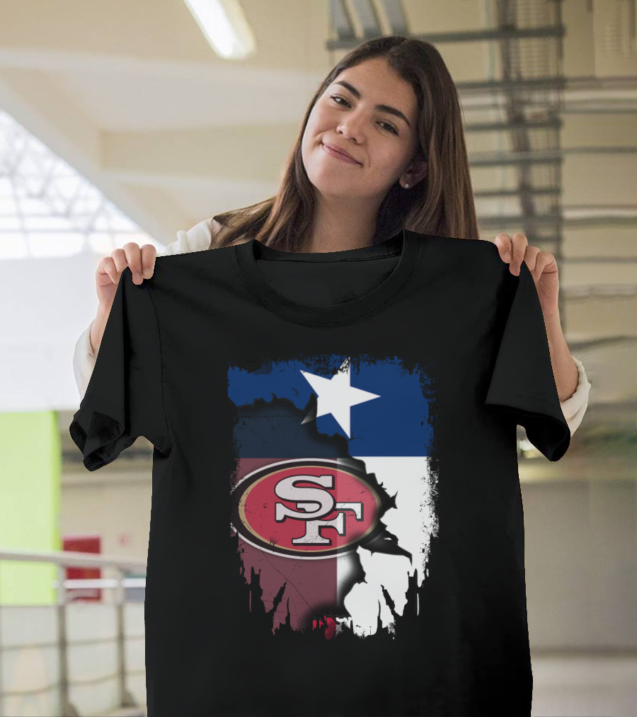 Texas and San Francisco 49ers United Emblem T-Shirt