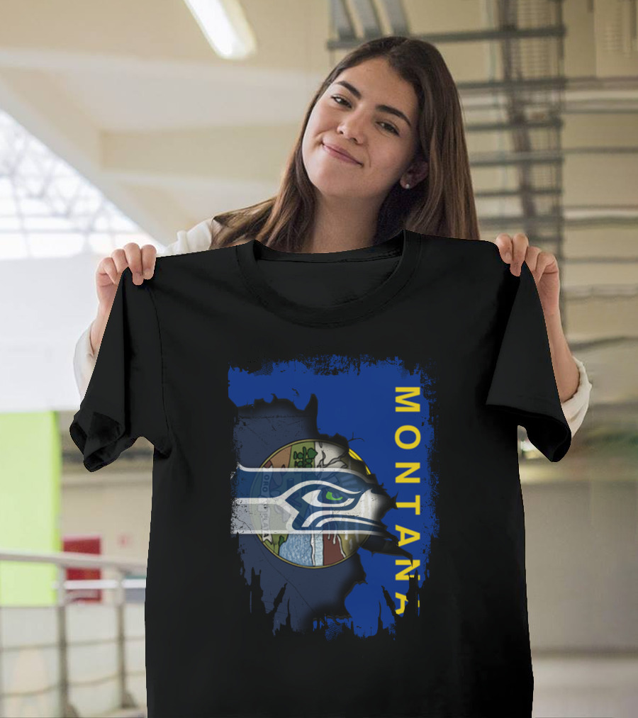 Montana Seahawks Flag T-Shirt
