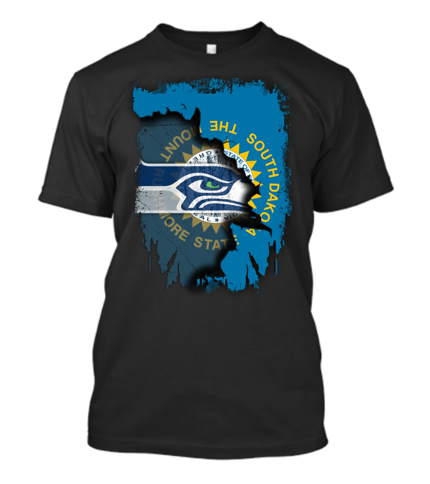 South Dakota And Seahawks Unity Flag T-Shirt