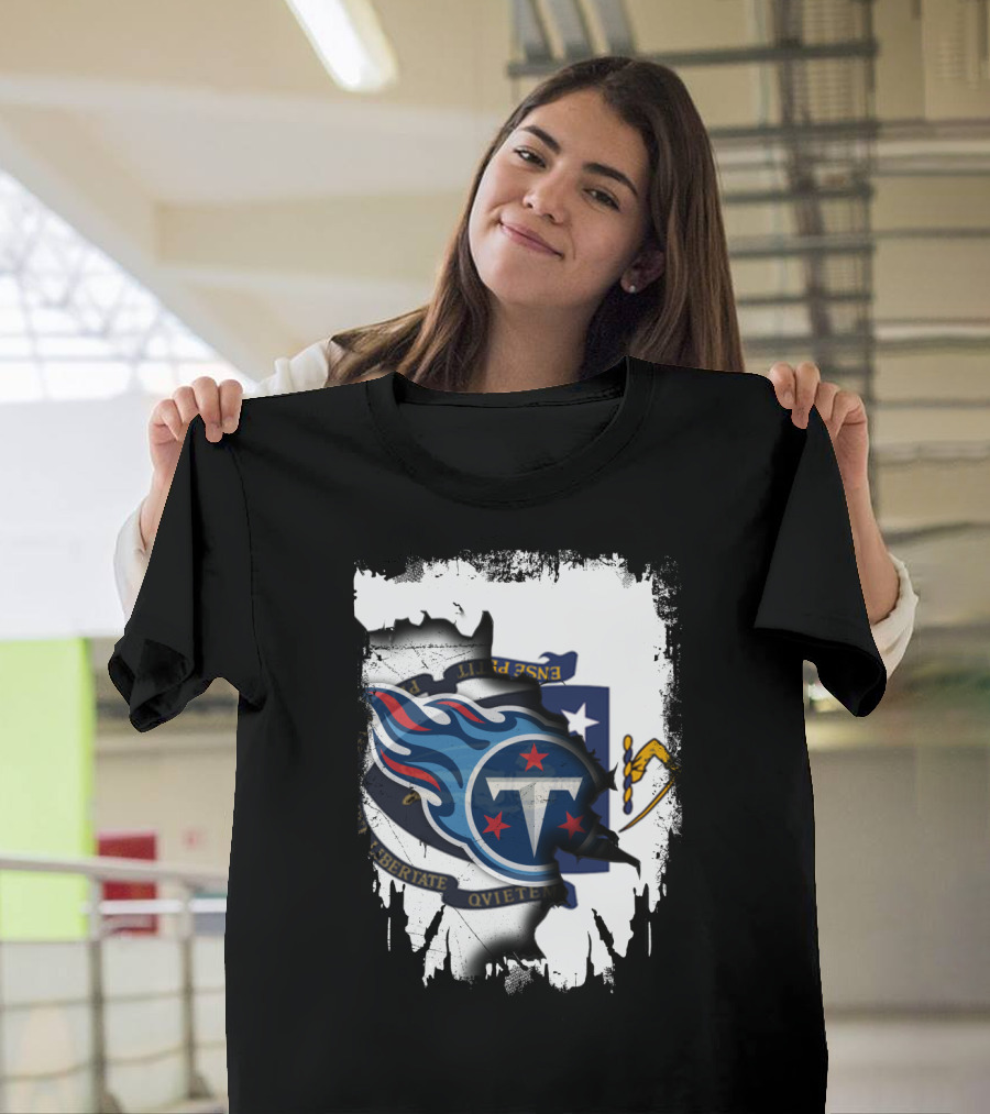 Together Massachusetts With Titans Logo Fusion T-Shirt