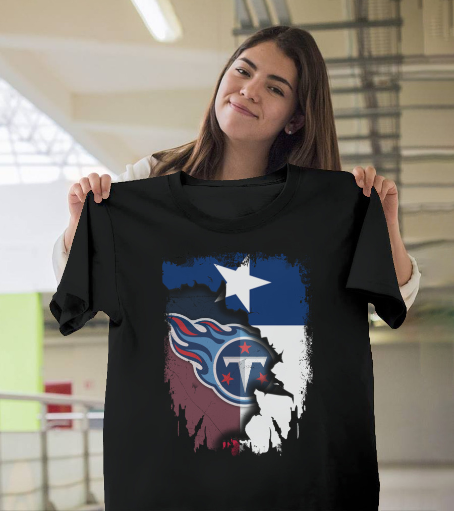 Together Titans Texas Flag Fusion T-Shirt