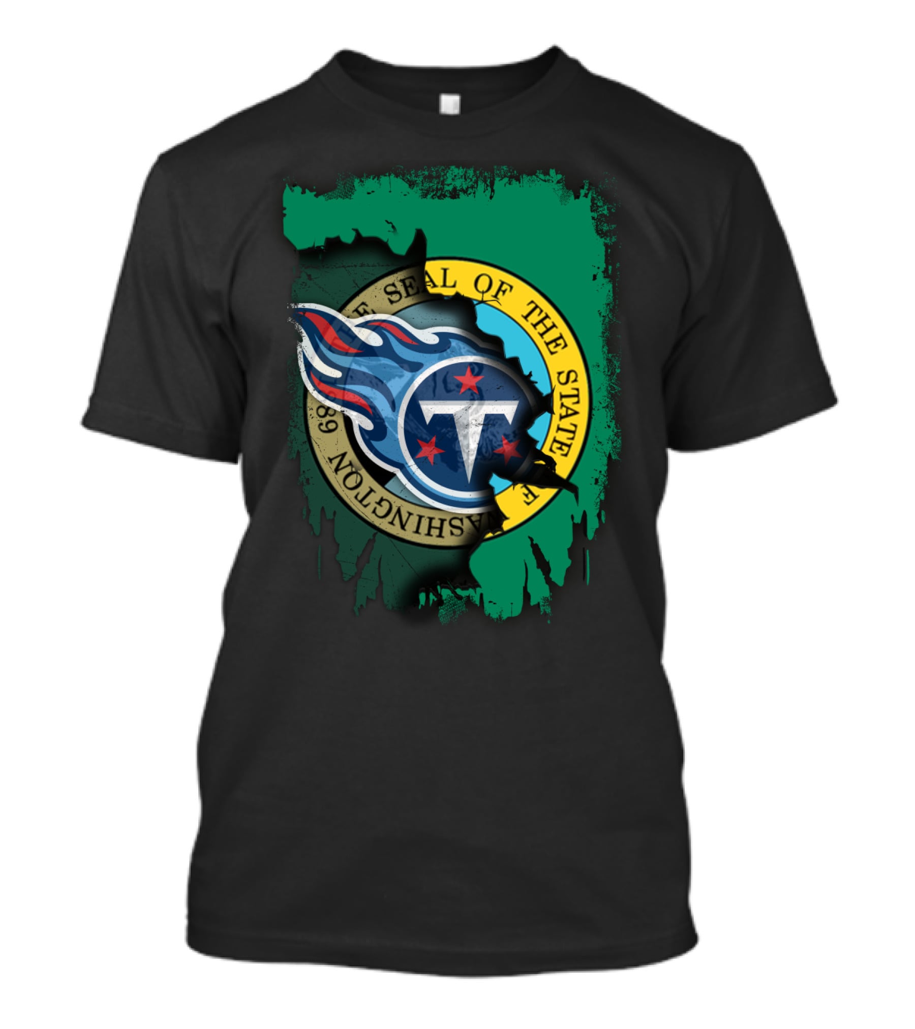 State Of Washington And Tennessee Titans Unity T-Shirt