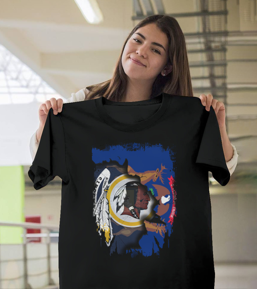 Michigan Unity With Historic Redskins Symbol T-Shirt