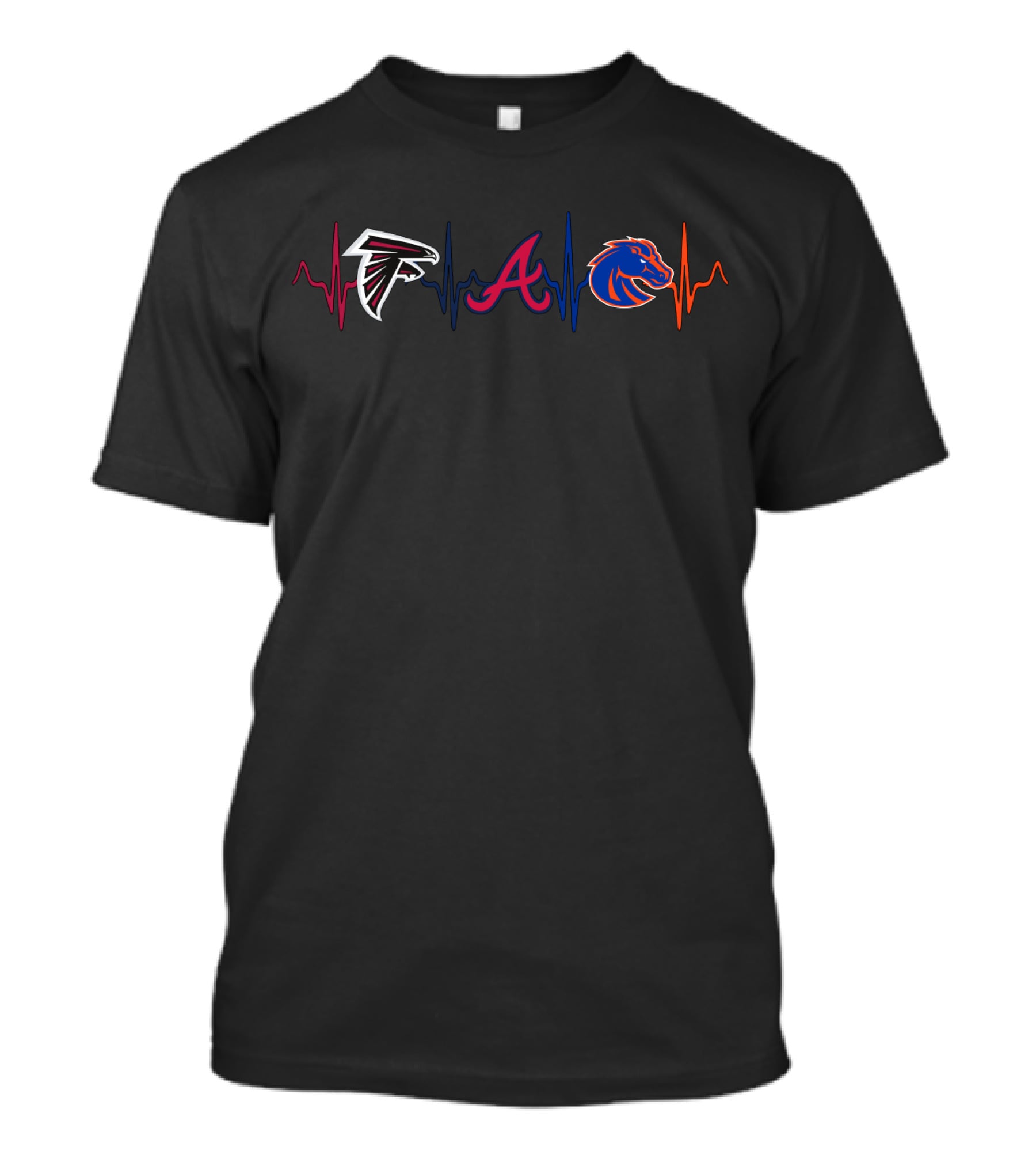 Falcons Braves Bsb Heartbeat Love T-Shirt