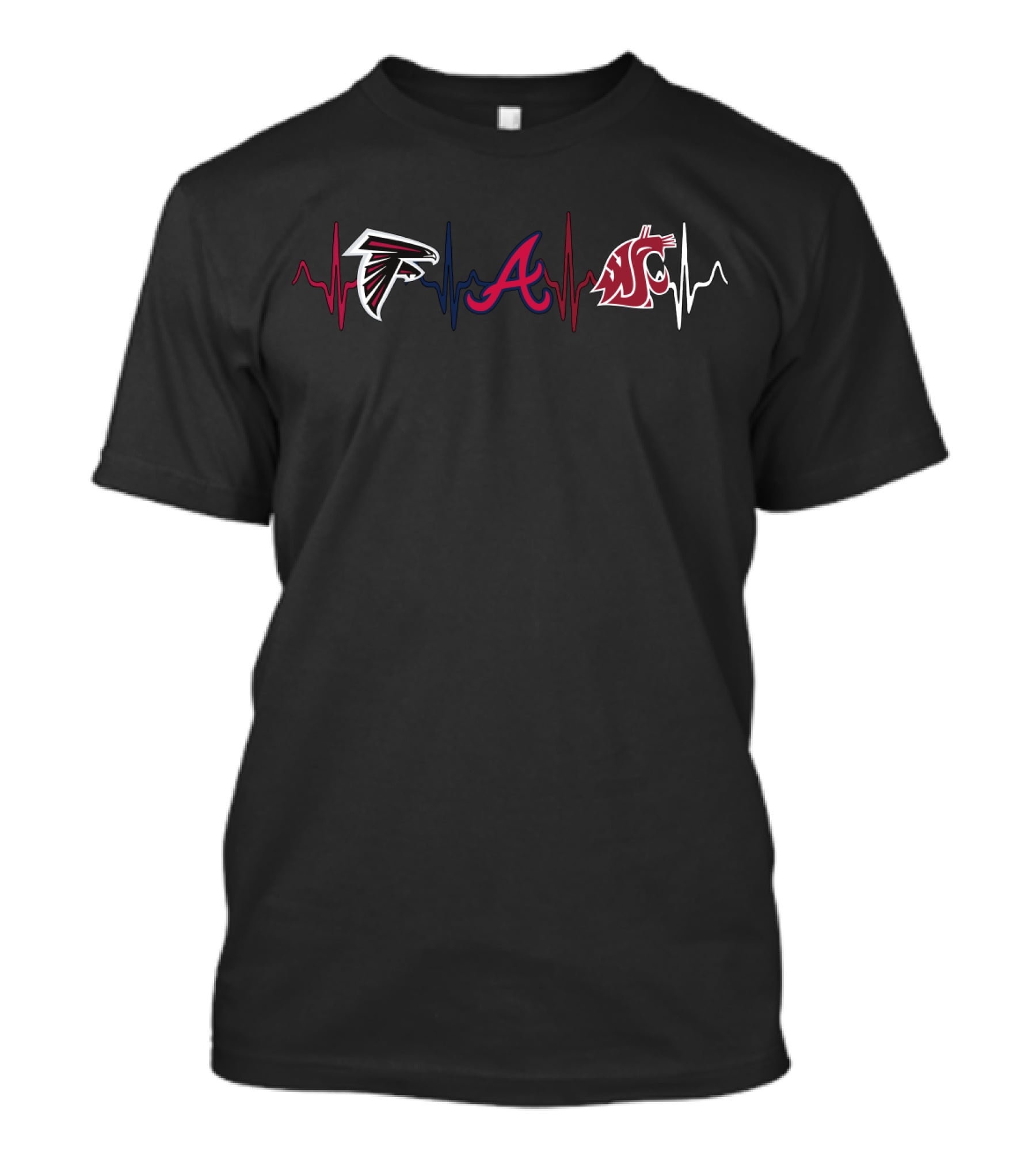 Falcons Braves Wsc Heartbeat T-Shirt
