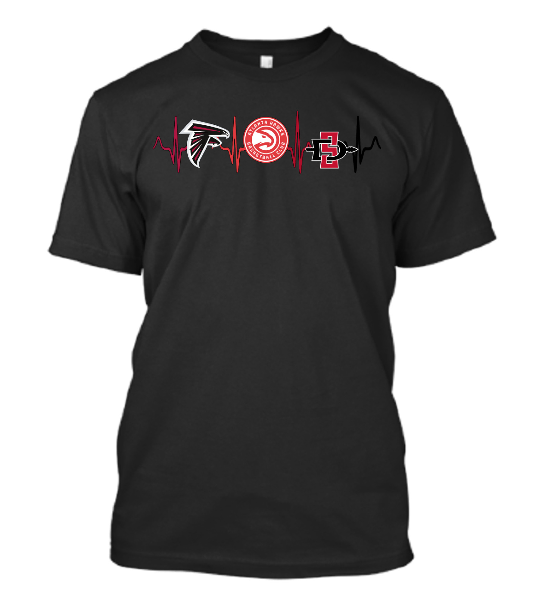 Love Falcons Atlanta Hawks San Diego State Aztecs Sdsa T-Shirt