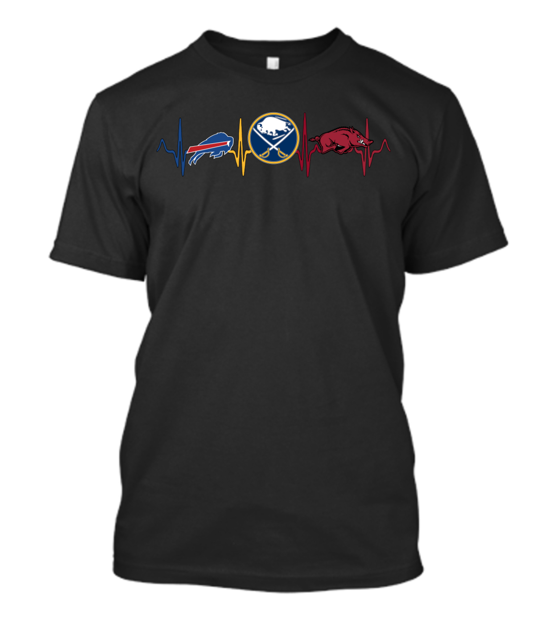 Love Buffalo Bills Buffalo Sabres Arkansas Razorbacks T-Shirt