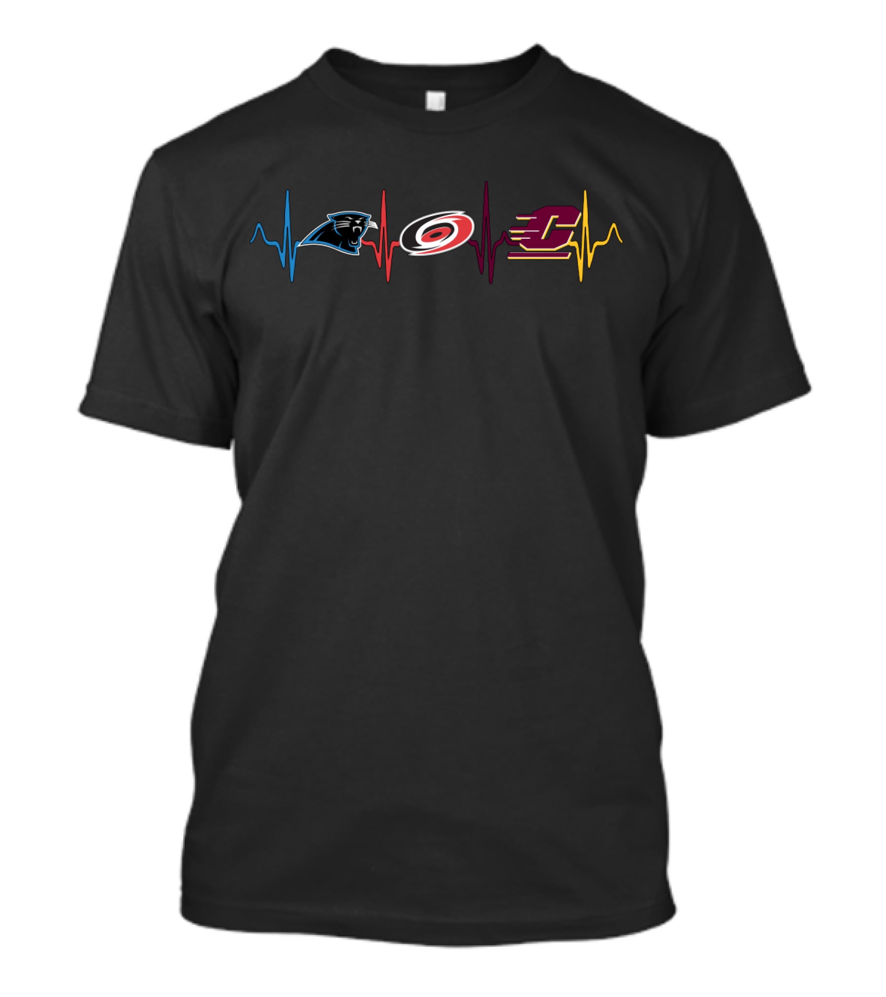Love Carolina Panthers Hurricanes Central Michigan Cmc T-Shirt
