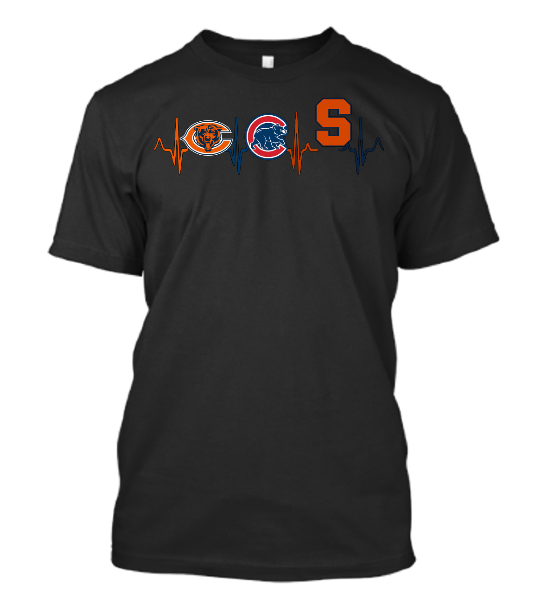 Chicago Bears Cubs Syracuse Heartbeat T-Shirt
