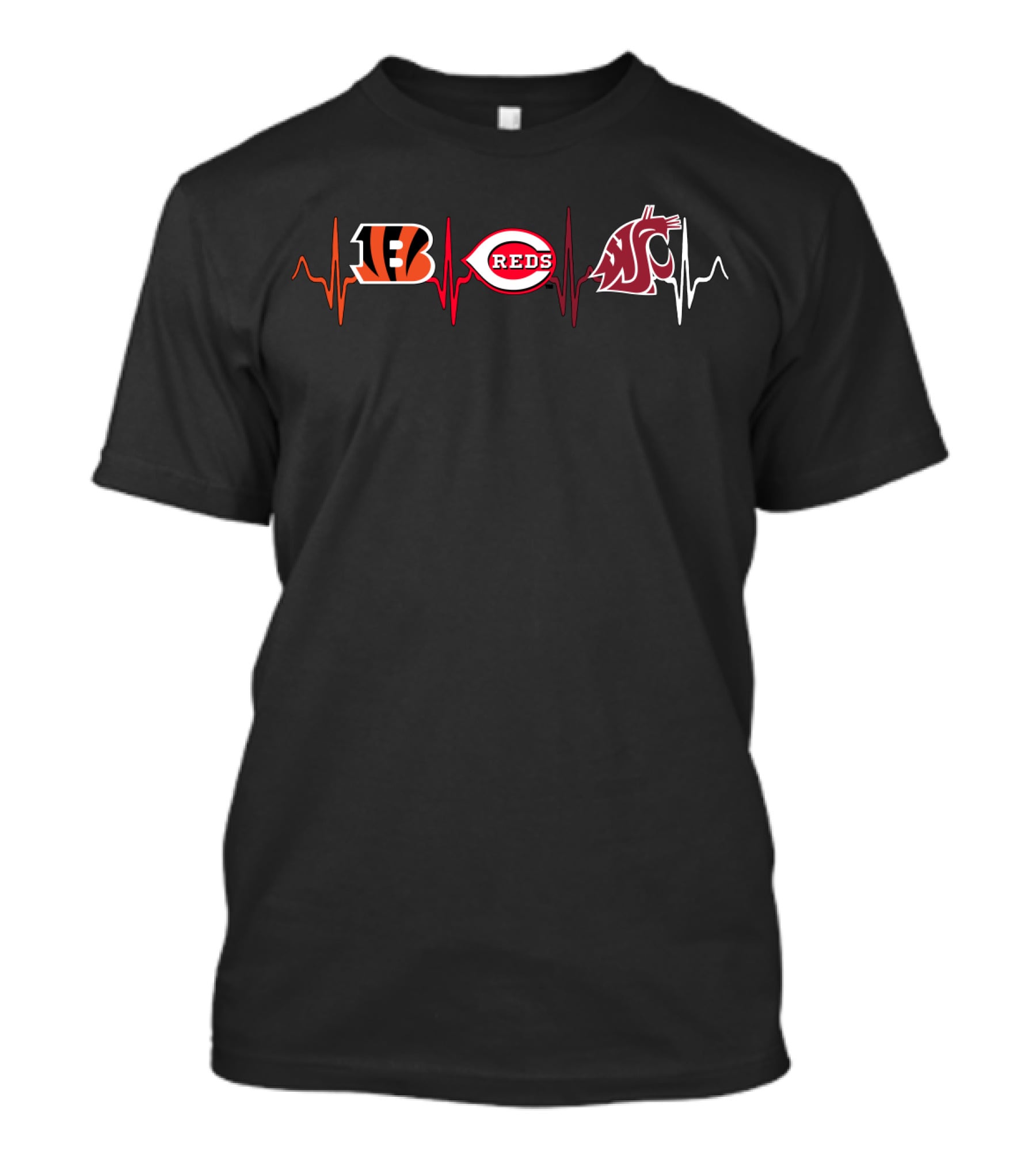 Bengals Reds Wsc Heartbeat Fan Combo T-Shirt